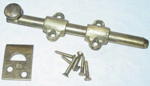 Cerradura de seguridad de puerta francesa perno muerto superficie deslizante vintage de latón macizo de 6" - Imagen 1 de 21