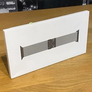 Apple Watch Strap 49mm 46mm 45mm Black Titanium Milanese Loop L Large Original - Picture 1 of 24