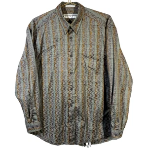 Jhane Barnes Men's Sz M Cotton Shirt Bold Hypnotic Masterpiece Woven in Japan - Picture 1 of 10