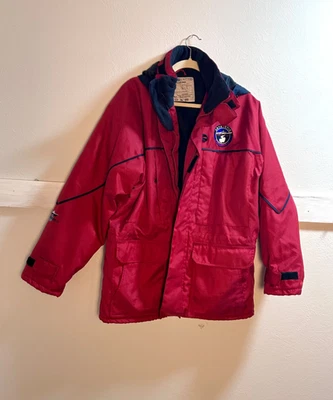 Antarctica Explorer II Heavy Winter Parka Jacket Men’s Size Large Red Nylon - Image 1 of 4