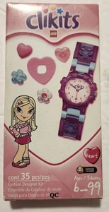 Lego Clickits Kids Heart Watch Purple & Blue Youth 35 Pieces Dated 2003 - Picture 1 of 4