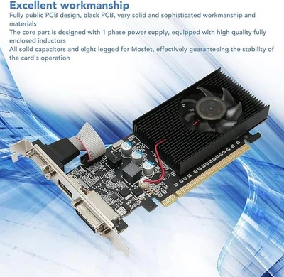 Generic DDR3 PC Graphics Card 64Bit PCI Express 20 HDMI VGA DVI Module - Image 1 of 4