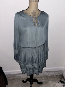 mustard seed women's sage green dress- L - Picture 1 of 4