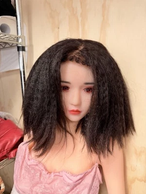 LUVME HAIR 100% Human Hair Wig HD Lace Cap Natural Black Kinky Curly Style - Image 1 of 4