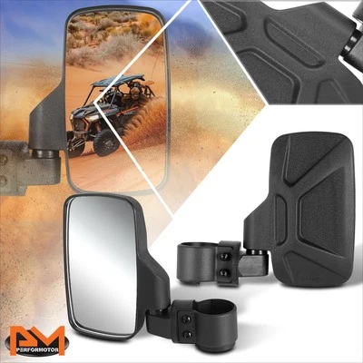 2 шт универсальных прямоугольных выпуклых боковых зеркал для мотовездехода с зажимом - Изображение 1 из 4