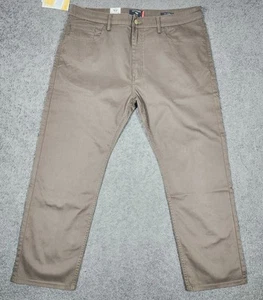 Men's Jean Cut Pants 38x30 Dockers Straight Fit All Seasons Tech Brown 5 Pocket - Picture 1 of 13
