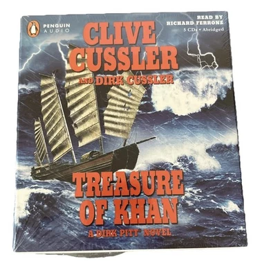Treasure of Khan A Dirk Pitt Novel(Audio Book, 2006) Clive Cussler 5 cds Penguin Foto 1 de 4