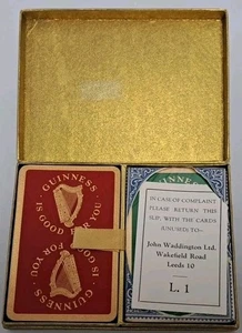 Guinness Vintage Doppelpack Spielkarten - John Waddington - ein Pack versiegelt - Bild 1 von 6