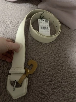 Mango Gürtel weiß Gr S Neu mit Etikett - Bild 1 von 3