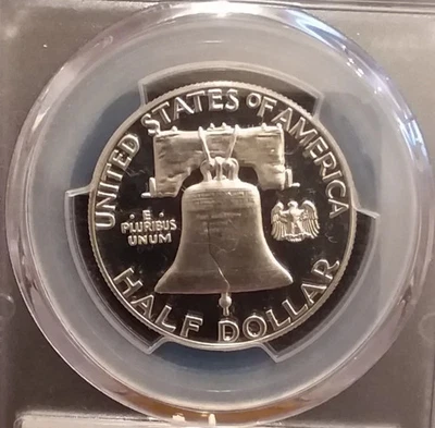 1963 PCGS PR67CAM FRANKLIN HALF ***SPOTLESS 2-SIDED CAMEO -EYE APPEAL - Image 1 of 2