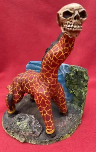 Mexican Folk Art Day Of Dead Jose Juan Aguilar Ceramic Giraffe With Skull Head - Picture 1 of 17