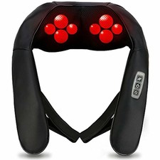 Back Neck And Shoulder Massager With Heat - Deep Tissue 3D Kneading For Neck, "