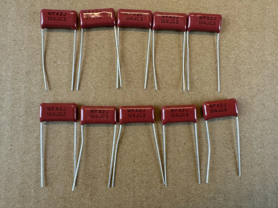10 New Panasonic .1 uf 630v Film Capacitors Polypropylene Radial 15mm Pitch (Qty - Image 1 of 1