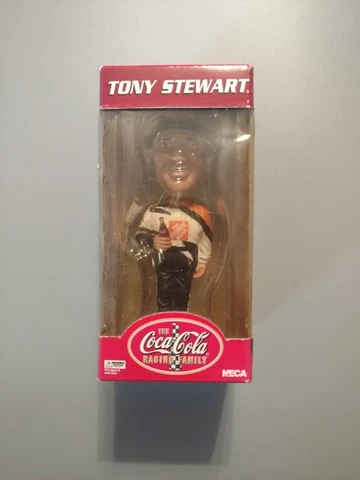 Tony Stewart Coca Cola Coke Bobble head Nascar Racing #20 New Boxed 2002 Vtg Cover