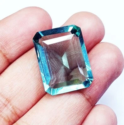 Piedras preciosas sueltas amatista verde corte esmeralda 18,15 quilates certificadas con regalo gratis Foto 1 de 4