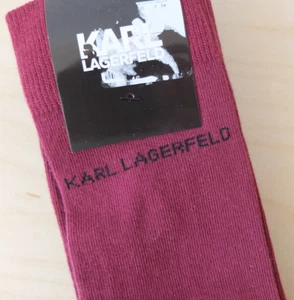 * KARL LAGERFELD 3er Pack Socken Gr. 43 - 46 NEU Bordeaux - Picture 1 of 4