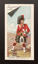 NUMBER 9 BLACKWORTH 1903 SCOTTISH CLAN J & F BELL GLASCOW CIGARETTE TOBACCO CARD