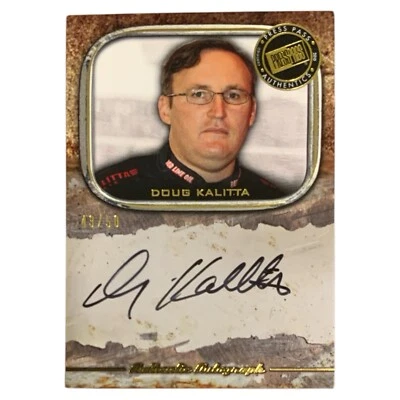 2010 Press Pass Legends Authentic Gold Doug Kalitta Autographed Card 43/50 - Image 1 of 2