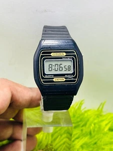 VINTAGE CITIZEN DX-5050 1980S P040-311175 Digital Quartz Men's Watch JAPAN Made - Picture 1 of 9