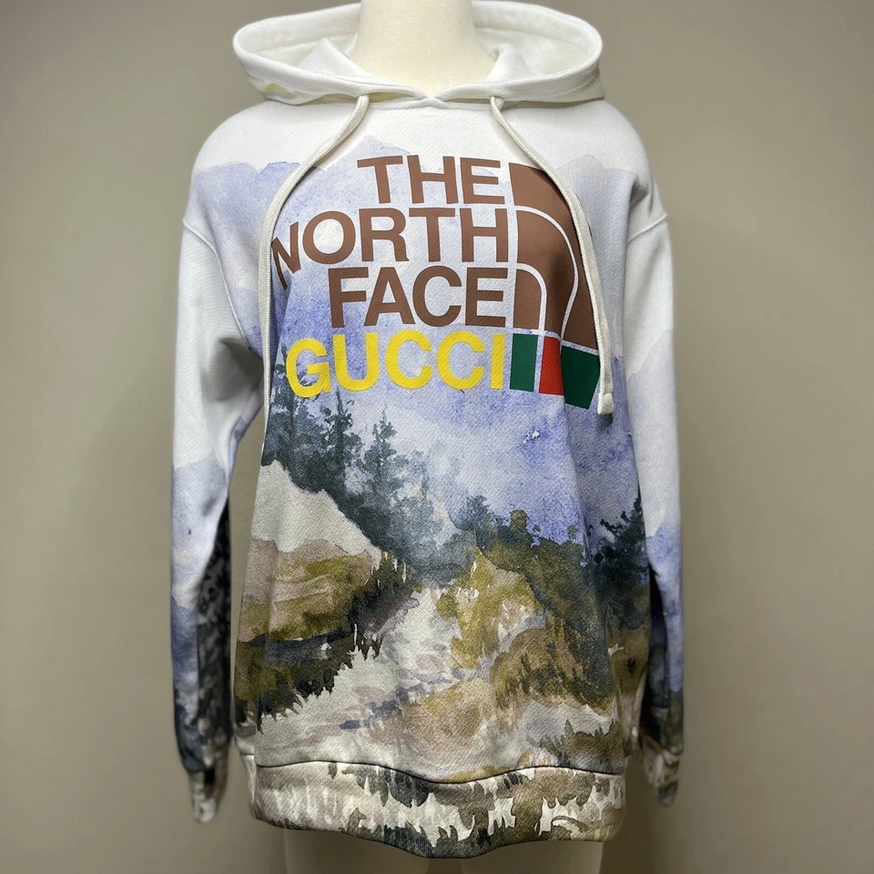 GUCCI x The North Face Forest Sudadera Talla XS 672474 Sudadera con Capucha Logo Algodón Top Foto 1 de 4