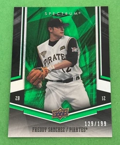 2008 Upper Deck Spectrum GREEN Parallel #75  Freddy Sanchez Pirates /199 NM-MT - Picture 1 of 3