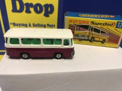 MATCHBOX LESNEY 1970 SETRA COACH No.12 SUPERFAST MAGENTA PAINT Mint Box !! - Image 1 of 4