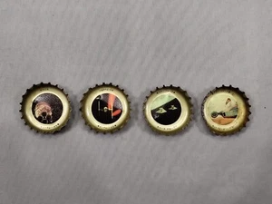 RARE Vintage Japanese Star Wars LOT X 4 coke bottle cap 1977 Coca Cola Japan ! - Picture 1 of 2