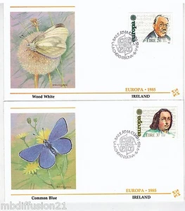 1985-2x FDC EUROPA CEPT**IRLANDE-PAPILLON-TIMBRE//Yv.566/7 - Picture 1 of 1