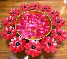 Handcrafted Metal Lotus Style Urli Bowl Showpieces Festive Decor Gift Item