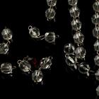 Lot (42) vintage Czech wired English cut clear glass beads 9mm