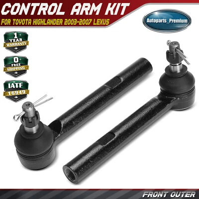 Extremo de barra de amarre exterior delantero 2 piezas para Toyota Highlander 2003-2007 Lexus RX330 RX400h Foto 1 de 4