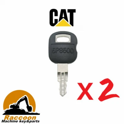 2pcs Fits Caterpillar Ignition Key 5P8500 Excavator Skidder Paver Dozer £¨CAT£© - Image 1 of 3