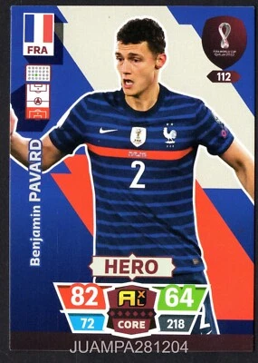 BENJAMIN PAVARD #112 FRANCE CROMO CARD FIFA WORLD CUP QATAR 2022 PANINI - Imagen 1 de 2