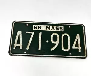 Vintage 1966 Massachusetts License Plate - Picture 1 of 6