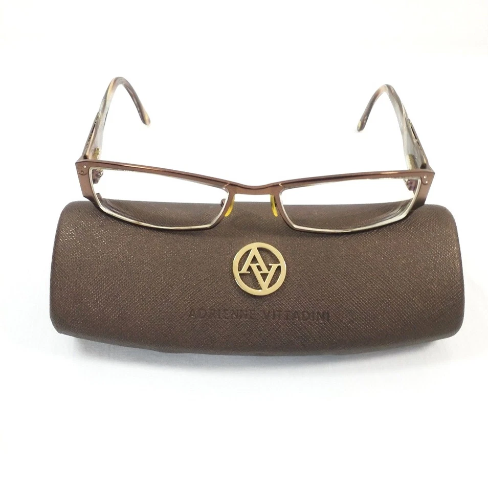 ADRIENNE VITTADINI WOMENS EYEGLASSES WITH CASE AV1024 COLOR BRN 53-17  - Image 1 of 4