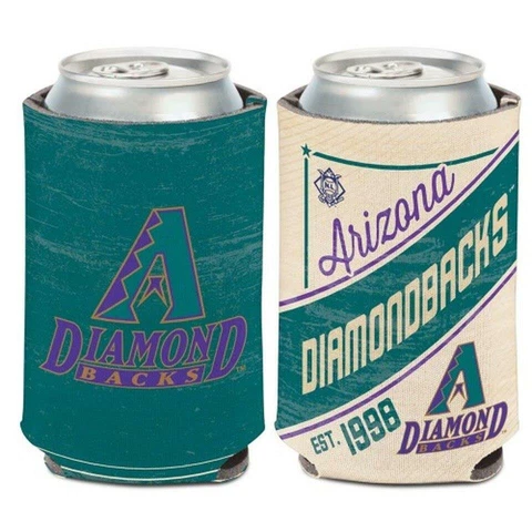 Arizona Diamondbacks 12oz Two Sided Vintage Can Cooler [NEW] Holder Foam Koozie Cover