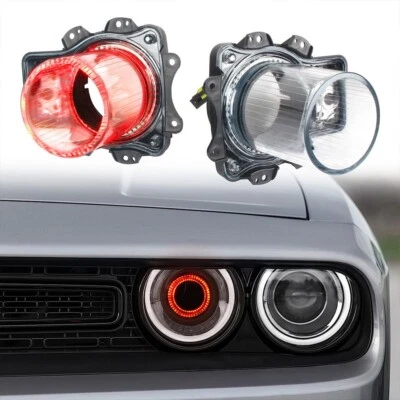 Conjunto de insertos de aire de faros LED Plug and Play para Dodge Challenger 2015-2020 Foto 1 de 4