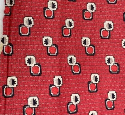 Vintage J. Gutcheon The American Classic Line Red 34"x42" Fabric with Geometric - Image 1 of 4