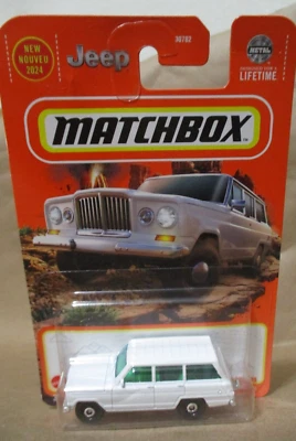 Jeep Wagoneer 1964 Matchbox serie 1-100 #38 en blanco fundido a presión 1:64 Foto 1 de 4