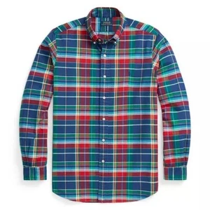 Polo Ralph Lauren Para Hombres S Calce Clásico Camisa Oxford Multi Cuadros con Poni $125 Nueva con Etiquetas - Imagen 1 de 10