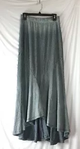AG Women’s Maxi Skirt Blue White Stripe Ombré Mermaid Hem Size S Preowned - Picture 1 of 11