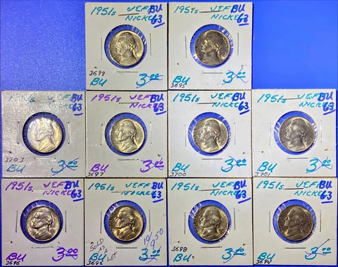 1951-S Jefferson Nickel Gem BU Uncirculated Cover