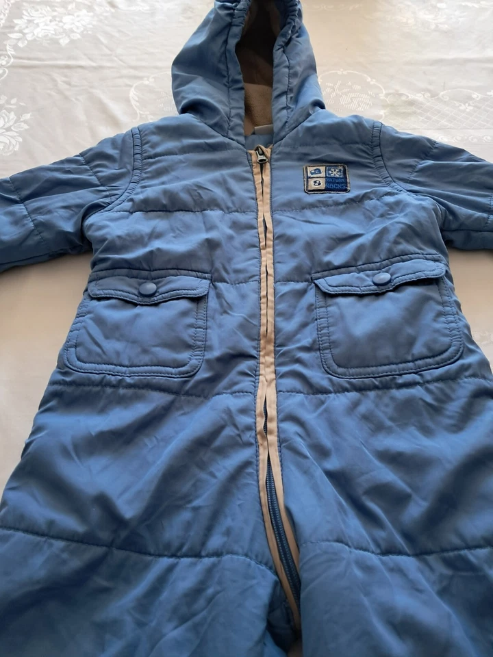 impidimpi- Schneeanzug - Kapuze-Blau- Gefüttert- Größe 74-80 - Bild 1 von 4