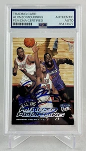 ALONZO MOURNING SIGNED AUTOGRAPHED 1999-00 FLEER ULTRA #44 HEAT PSA/DNA 3477 - Picture 1 of 2