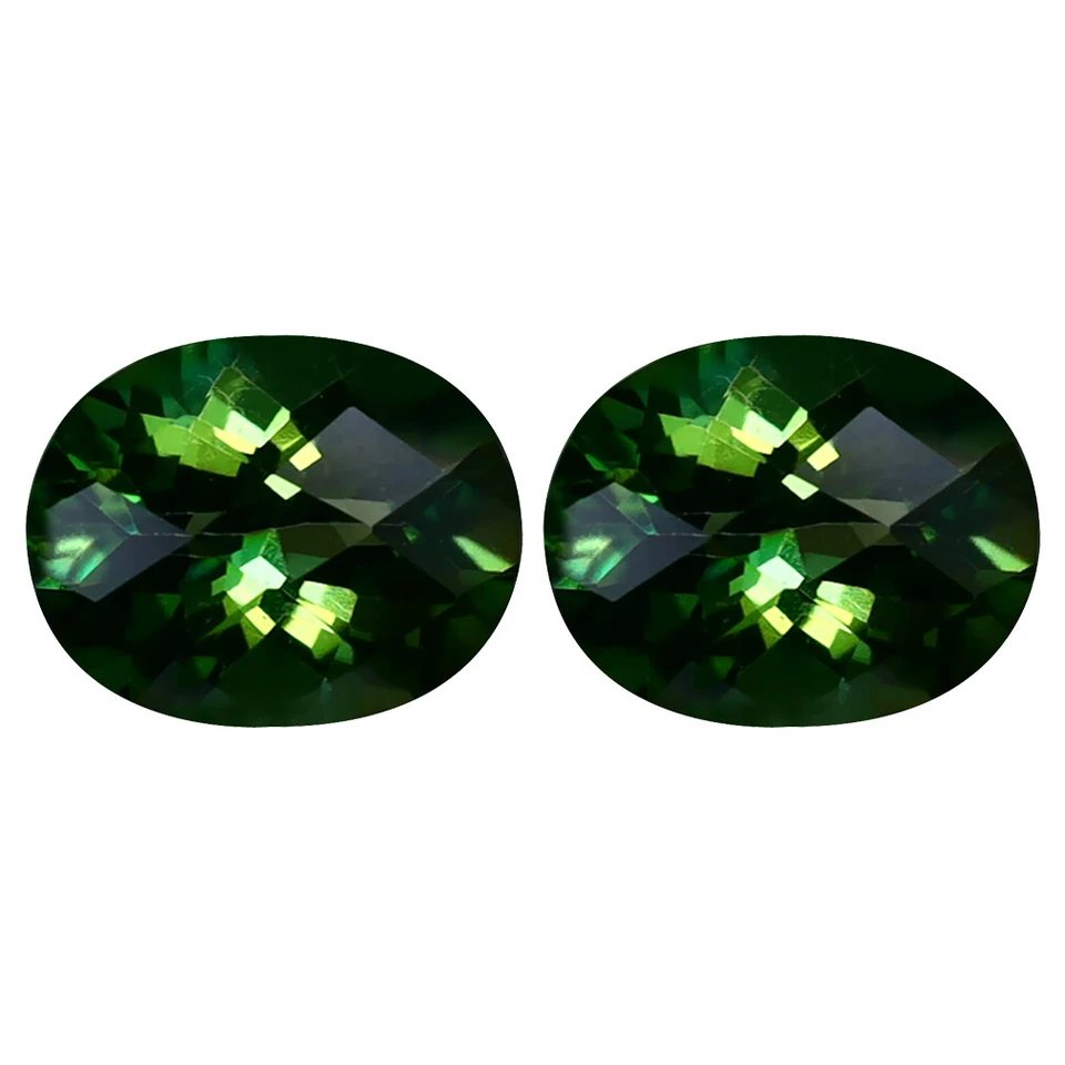 6.47 ct (2pcs) Pleasant MATCHING PAIR Oval Shape (10 x 8 mm) Emerald Envy Topaz - Image 1 of 1