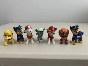 Lot Of 7 Paw Patrol Toy Figures Chase Rubble Zumba Rocky Marshall Moveable Head - Picture 1 of 8