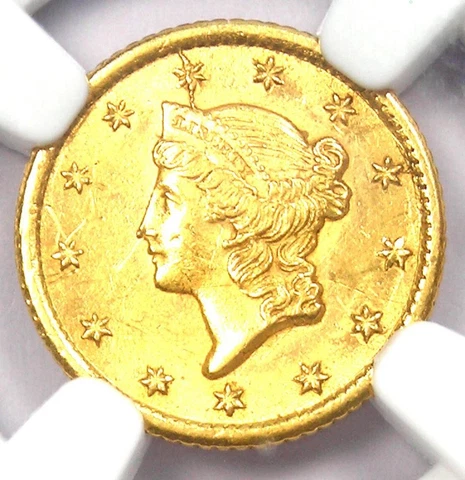 1852-O Liberty Gold Dollar New Orleans G$1 -  NGC Uncirculated Details (UNC MS) Cover