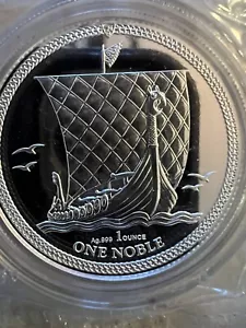 2018 1oz SILVER PROOF ONE NOBLE COIN FROM THE ISLE OF MAN - Picture 1 of 7