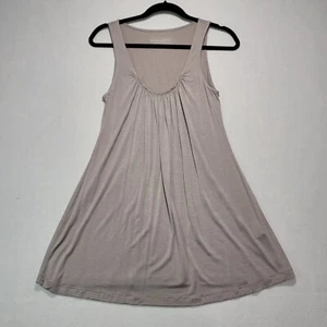 Soft Surroundings Womens Medium Scoop Neck Tank Top Swingy Gray / Beige - Picture 1 of 10
