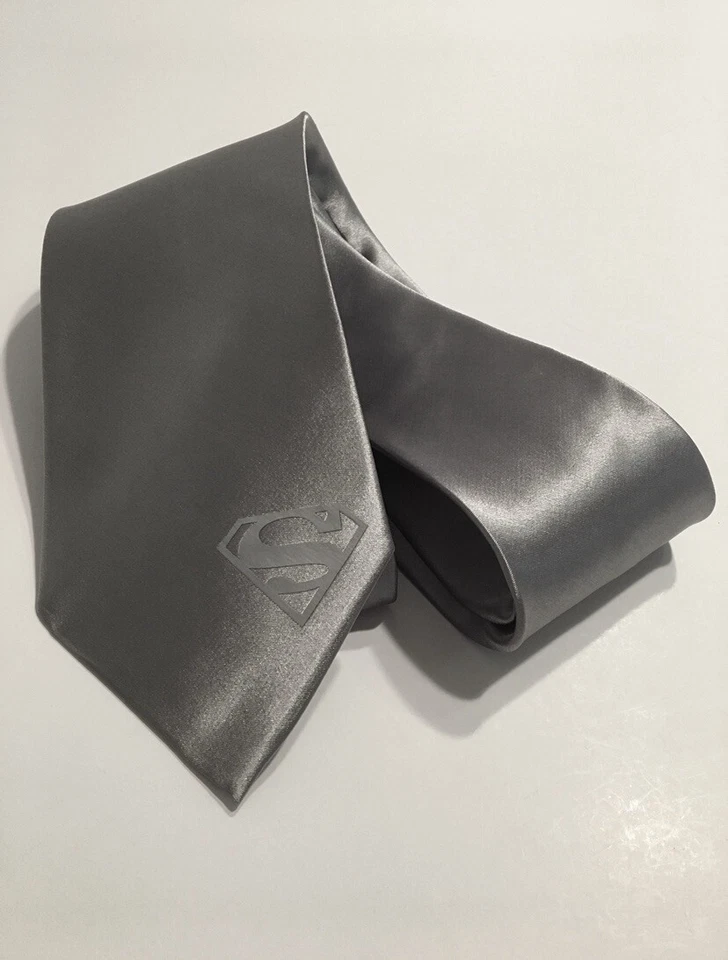 Superhero Necktie, Gray On Gray, Classy and Stylish, New, Great Quality - Image 1 of 1